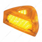 37 LED Turn Signal Light With Chrome Base For 1987-2007 Peterbilt 379/378/357- Amber LED/Amber Lens