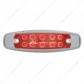 10 LED Reflector Rectangular Light (Clearance/Marker) - Red LED/Red Lens