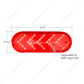 35 LED 6" Reflector Oval Sequential Turn Signal Light - Red LED/Red Lens