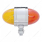 34 LED Reflector Watermelon Double Face Light - Amber & Red LED/Amber & Red Lens
