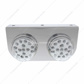 Stainless Light Bracket With 2X 17 LED Dual Function Clear Reflector Lights - Clear Lens