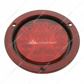 10 LED 4" Round Reflex Flange Mount Light (Stop, Turn & Tail) - Red LED/Red Lens (Bulk)
