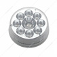 9 LED 2-1/2" Round Pure Reflector Light (Clearance/Marker) - Amber LED/Clear Lens