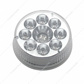 9 LED 2-1/2" Round Pure Reflector Light (Clearance/Marker) - Red LED/Clear Lens