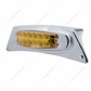 Chrome Fender Light Bracket With 12 LED Reflector Light - Amber LED