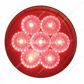 7 LED 4" Round Reflector Light (Stop, Turn & Tail) - Red LED/Red Lens (Bulk)