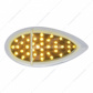 39 LED Flush Mount "Teardrop" Turn Signal Light - Amber LED/Chrome Lens