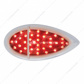 39 LED Flush Mount "Teardrop" Light (Stop, Turn & Tail) - Red LED/Chrome Lens