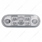 7 LED 6" Oval Reflector Light (Stop, Turn & Tail) - Red LED/Clear Lens
