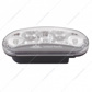 7 LED 6" Oval Reflector Turn Signal Light - Amber LED/Clear Lens