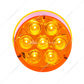 7 LED 2" Round Light (Clearance/Marker) - Amber LED/Amber Lens (Bulk)
