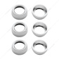 Chrome Plastic Toggle Switch Nut Cover For Freightliner (Card Of 6)