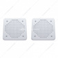 Chrome 5-5/8" Square Speaker Cover For Various Kenworth Models (Pair)