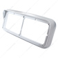 Chrome Plastic Rectangular Dual 4" X 6" Headlight Bezel With Visor
