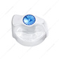 Chrome Plastic A/C Control Knob For 2005 & Older Peterbilt- Blue Crystal