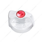Chrome Plastic A/C Control Knob For 2005 & Older Peterbilt- Red Crystal