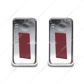 Chrome Plastic Blank Switch Covers For Kenworth T680, T880, W990 (Card Of 2)