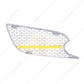 Chrome Air Intake Grille With LED GloLight For 2012-2021 Peterbilt 579 (Passenger) - Amber LED/Clear Lens