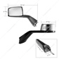 Chrome Hood Mirror Assembly With Sequential LED Turn Signal For 2018-2024 Volvo VNL - Driver