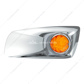 Fog Light Cover With 17 LED Watermelon Light For 2007-17 KW T660 (Driver) - Amber LED/ Amber Lens