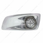 Fog Light Cover With 17 Amber LED Clear Style Reflector Light For 2007-17 KW T660- Driver -Clear Lens