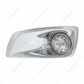 Fog Light Cover With 17 Amber LED Reflector Watermelon Lights For 2007-17 KW T660- Driver -Clear Lens