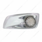 Fog Light Cover With 17 Amber LED Dual Func. Watermelon Light For 2007-17 KW T660- Driver -Clear Lens