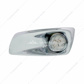 Fog Light Cover With 19 LED Watermelon Light For 2007-17 KW T660 (Driver) - Amber LED/ Clear Lens