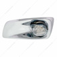 Fog Light Cover With 19 LED Watermelon Light & Visor For 2007-17 KW T660 (Driver) - Amber LED/ Clear Lens