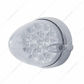 Fog Light Cover With 19 LED Reflector Light & Visor For 2007-17 KW T660 (Driver) - Amber LED/ Clear Lens
