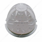 Fog Light Cover With 17 Amber LED Hi/Lo Watermelon Light & Visor For 2007-17 KW T660- Passenger -Clear Lens