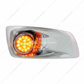 Fog Light Cover With Amber LED Hi/Lo Clear Style Reflector Light & Visor For 2007-17 KW T660- Passenger-Amber