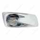 Fog Light Cover With 19 LED Beehive Light & Visor For 2007-17 KW T660 (Passenger) - Amber LED/ Clear Lens