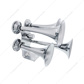 4 Trumpets Air Powered Chrome Train Horn - Competition Series