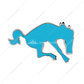 Plastic Bucking Horse Emblem - Chrome