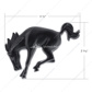 Plastic Bucking Horse Emblem - Matte Black