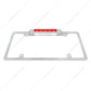 Chrome License Plate Frame With Third Brake Light -Red LED & Lens