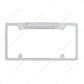 Chrome License Plate Frame With Back-Up Light - White LED/Clear Lens