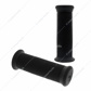 Black Motorcycle Rubber Grip Set - 7/8" or 1" (22/25mm) (Bulk) (Pair)