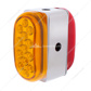 26 LED Dual Function Reflector Double Face Oval Light With SS Bracket - Amber & Red LED/Amber & Red Lens