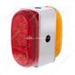 26 LED Dual Function Reflector Double Face Oval Light With SS Bracket - Amber & Red LED/Amber & Red Lens