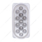 26 LED Dual Function Reflector Double Face Oval Light With SS Bracket - Amber & Red LED/Clear Lens