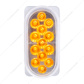 26 LED Dual Function Reflector Double Face Oval Light With SS Bracket - Amber & Red LED/Clear Lens