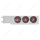 3-3/4" Bolt Pattern SS Spring Loaded Bar With 6X 4" 13 LED Abyss Lights - Red LED/Clear Lens (Pair)