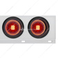 2-1/2" Bolt Pattern SS Spring Loaded Bar With 6X 4" 13 LED Abyss Lights - Red LED/Red Lens (Pair)