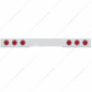 Stainless 1 Piece Rear Light Bar With 6X 10 LED 4" Lights & Visors - Red LED/Red Lens