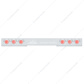 Chrome 1 Piece Rear Light Bar With Six 36 LED 4" Lights & Visors - Red LED/Clear Lens