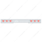 Stainless 1 Piece Rear Light Bar With 6X 36 LED 4" Lights & Visors - Red LED/Clear Lens