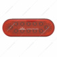 Stainless Top Mud Flap Plate With Three 12 LED Lights & Visor - Red LED/Red Lens (Each)