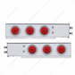 2" Bolt Pattern Stainless Spring Loaded Light Bar With 6X 4" 10 LED Lights (Pair)